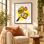 Avocado Toast fine art print in a reading nook