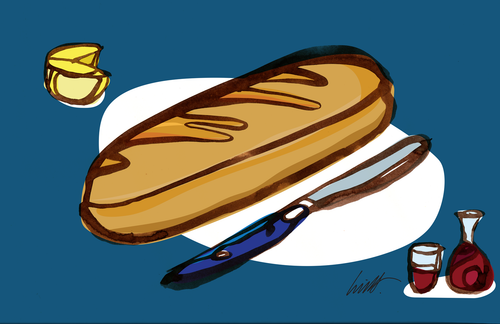 Baguette artwork by Lino Ribolla