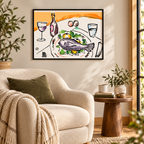 Still Life #106 fine art print in a reading nook