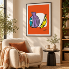 Still Life #8 fine art print in a reading nook