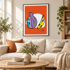 Still Life #8 fine art print in a modern living room